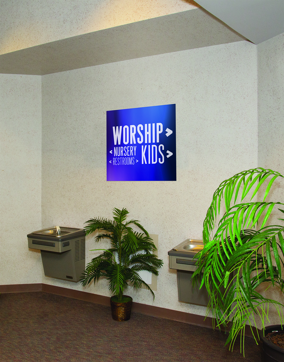 Rigid Signs, You're Invited, Blue Stucco Your Text, 23 x 34.5 8