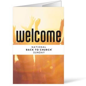 Back to Church Welcomes You Orange Bulletins