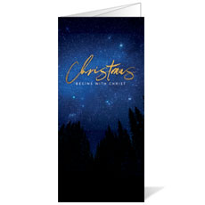 Night Sky Gold Script Christmas 