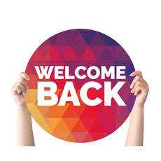 Geometric Bold Welcome Back 