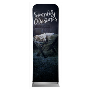 Simplify Christmas Manger 2' x 6' Sleeve Banner