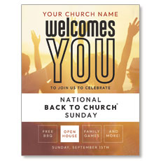 Back to Church Welcomes You Orange 