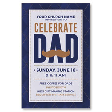 Celebrate Dad Mustache 