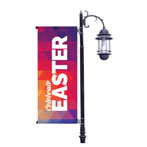 Geometric Bold Easter Light Pole Banners