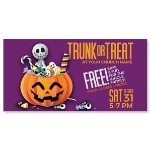 Purple Trunk or Treat 11" x 5.5" Oversized Postcards