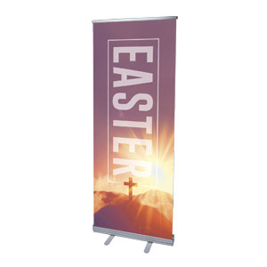 Easter Sunrise Cross 2'7" x 6'7"  Vinyl Banner