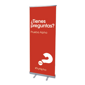 Alpha Questions Spanish 2'7" x 6'7"  Vinyl Banner