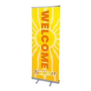 Summer Rays 2'7" x 6'7"  Vinyl Banner