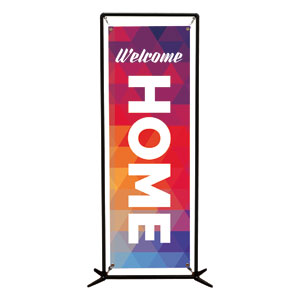 Geometric Bold Welcome Home 2' x 6' Banner