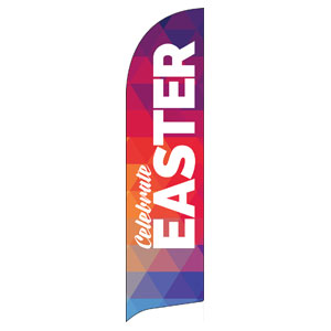 Geometric Bold Easter Flag Banner