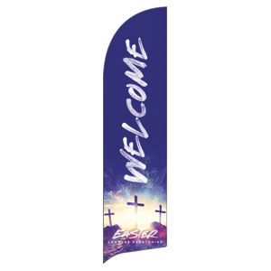 Easter Changes Everything Crosses Flag Banner