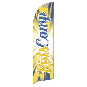 Kids Camp Comic Burst Flag Banner