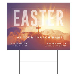 Easter Sunrise Cross 18"x24" YardSigns