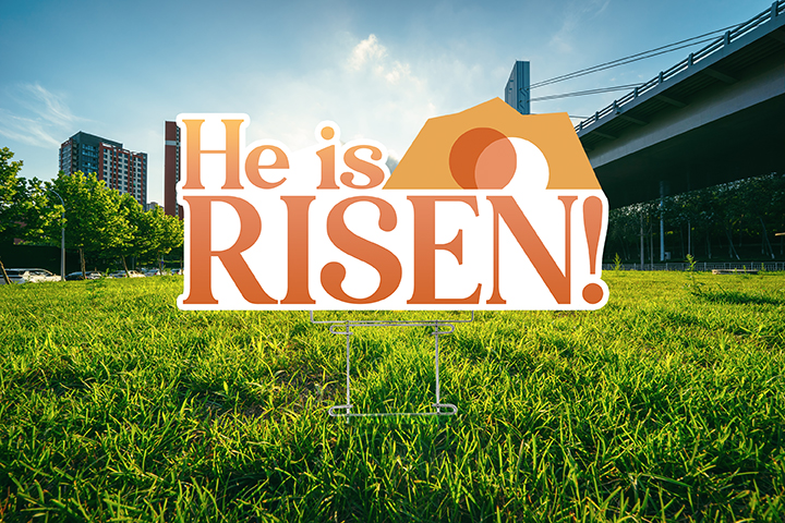 Yard Signs, Easter, Hope is Here Cross, Die Cut 6