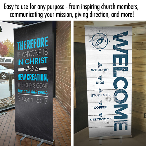 Banners, Purposes, Deeper Iceberg Evangelism, 2'7 x 6'7 2