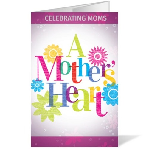 Bulletins, Mother's Day, A Mothers Heart 8.5 x 14, 8.5 x 14
