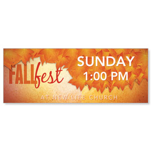 Fall Fest Orange - 3 x 8 ImpactBanners