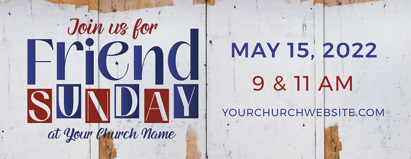 Banners, Ministry, Friend Sunday Join Us, 3' x 8'