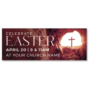 He Is Risen Tomb Cross ImpactBanners