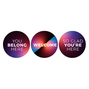 Sit With Me Color Set Circle Handheld Signs