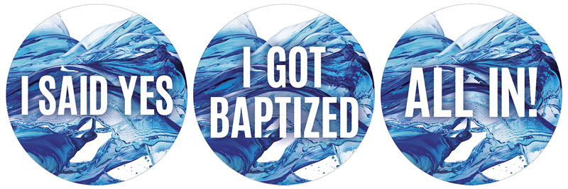 Handheld Signs, Events, Water Baptism Set, 21 Circle
