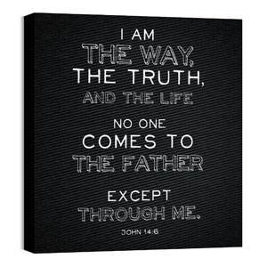 Chalk Jn 14:6 24 x 24 Canvas Prints