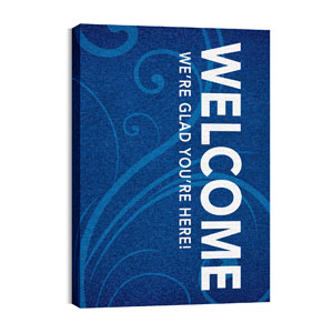 Flourish Welcome 24in x 36in Canvas Prints