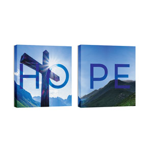 Hope Cross Pair 24 x 24 Canvas Prints