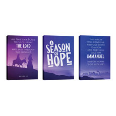 A Season Of Hope Purple Triptych 