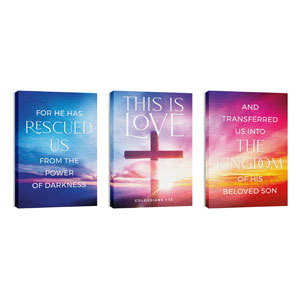 Love Easter Colors Triptych 24in x 36in Canvas Prints
