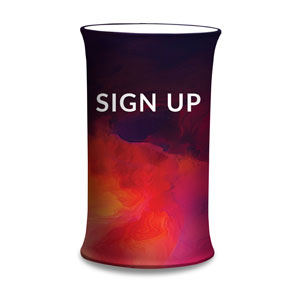 Vibrant Paint Sign Up Counter Sleeves Small Oval