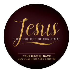 Jesus True Gift Circle InviteCards 