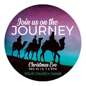 Wise Men Christmas Journey Circle InviteCards 