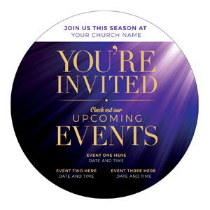 Purple Custom Invite Circle InviteCards 