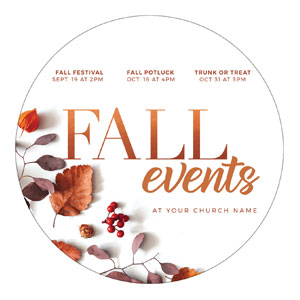 Fall Events Nature Circle InviteCards 
