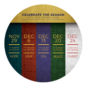 Celebrate The Season Advent Circle InviteCards 