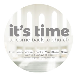 It's Time Church Circle InviteCards 