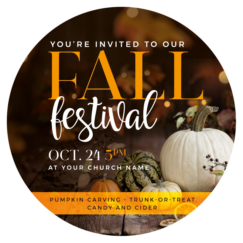 InviteCards, Fall - General, Fall Festival Pumpkins, 4 Circle