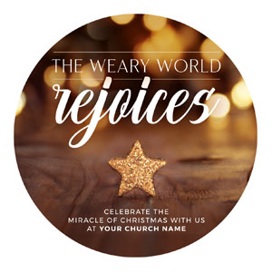 The Weary World Rejoices Circle InviteCards 