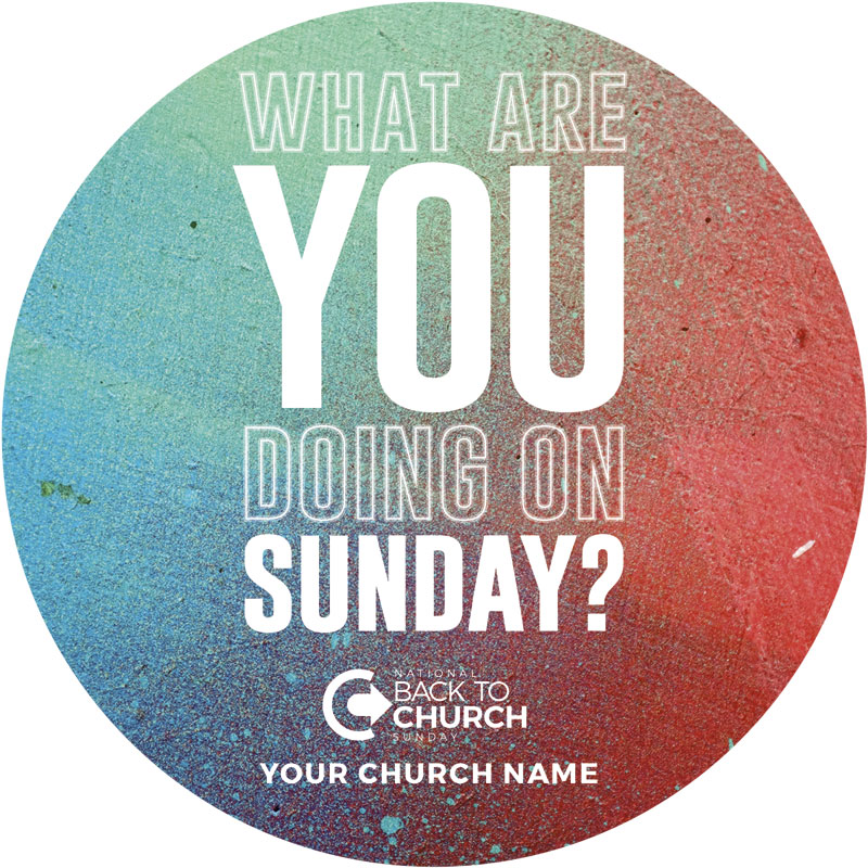 InviteCards, Back To Church Sunday, BTCS What Are You Doing Sunday, 4 Circle