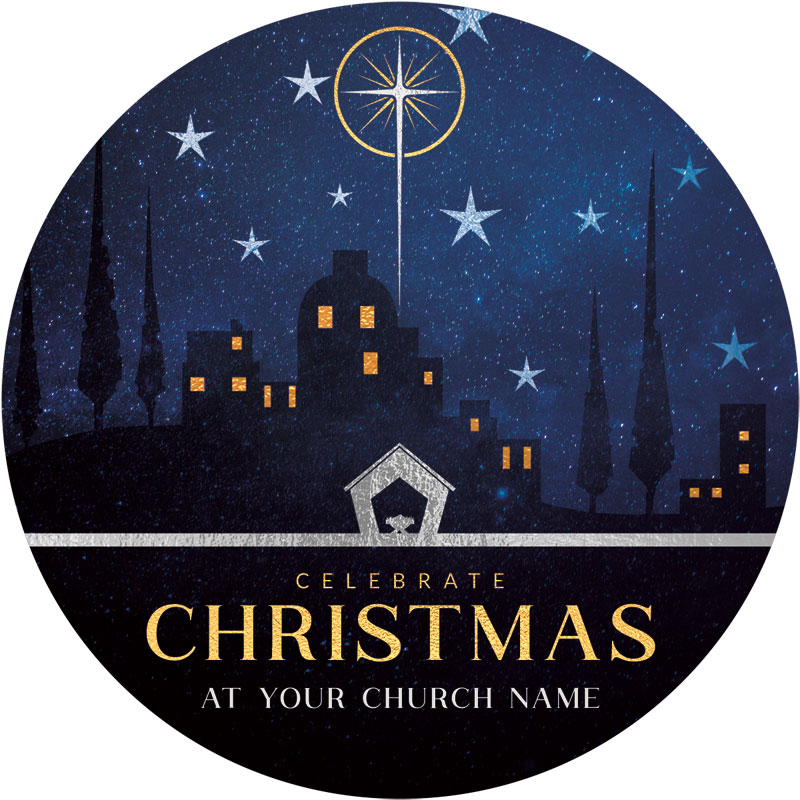 InviteCards, Christmas, Bethlehem Christmas Star, 4 Circle