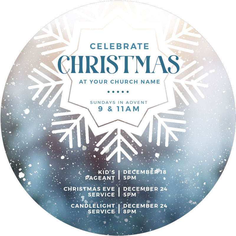 InviteCards, Christmas, Christmas Snowflake, 4 Circle