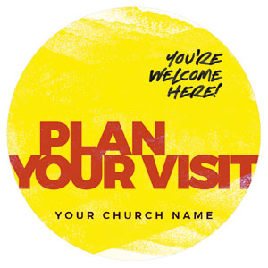 Plan Your Visit Yellow Circle InviteCards 