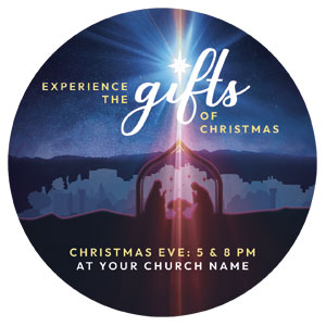 Experience the Gifts of Christmas Circle InviteCards 