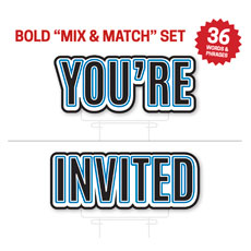 Bold Messages You're Invited Pair 