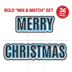 Bold Messages Merry Christmas Pair 