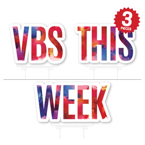 VBS This Week Die Cut Yard Sign