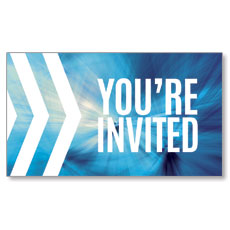 Chevron Blue You're Invited 