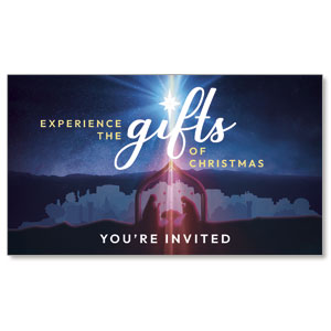 Experience the Gifts of Christmas Invite 2" x 3.5" Flat Invite