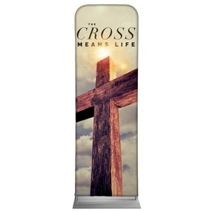 Cross Means Life 2' x 6' Sleeve Banner